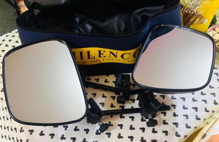 Milenco Grand Aero 4 Towing Mirrors, Twin-pack Flat in carry-case