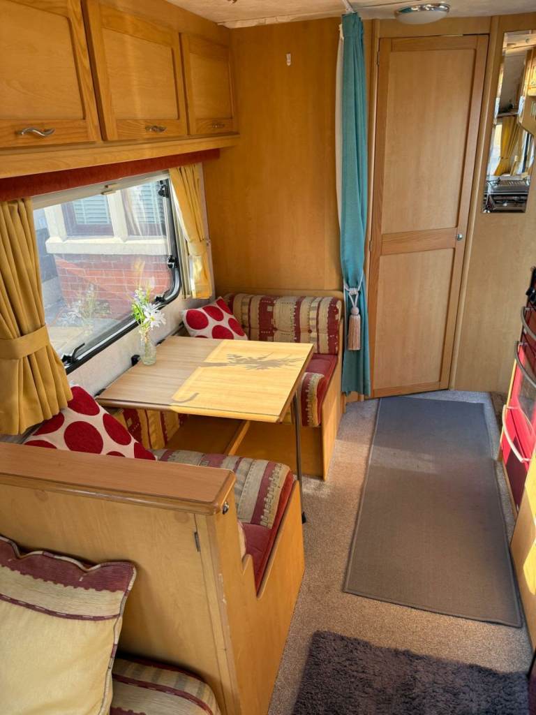 Caravan with awning 