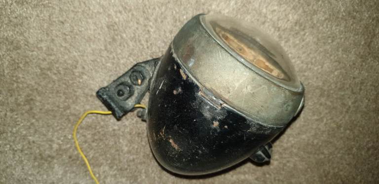 Vintage Miller Streamlined ‘Bullet’ Shaped Bicycle Front Head Light/Lamp