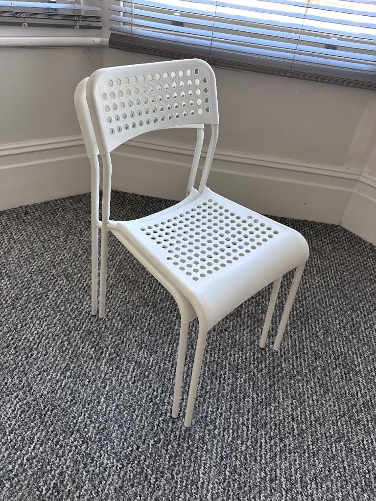 2x IKEA ADDE Chairs White – Good Condition – Camden