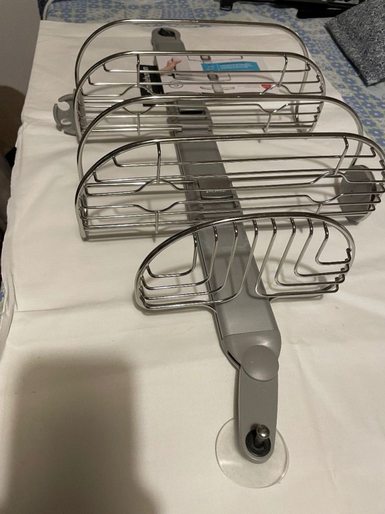 Simplehuman shower organiser in stainless steel - unused