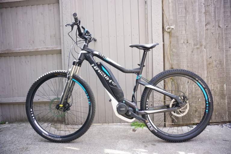 Haibike Electric Mountain Bike – Black, Blue, White Good Condition
