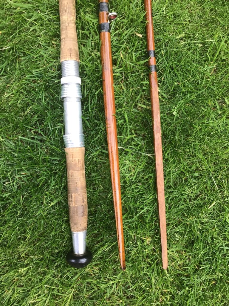 Vintage spliced Green heart 14ft Fishing Rod – Good Condition Split Cane