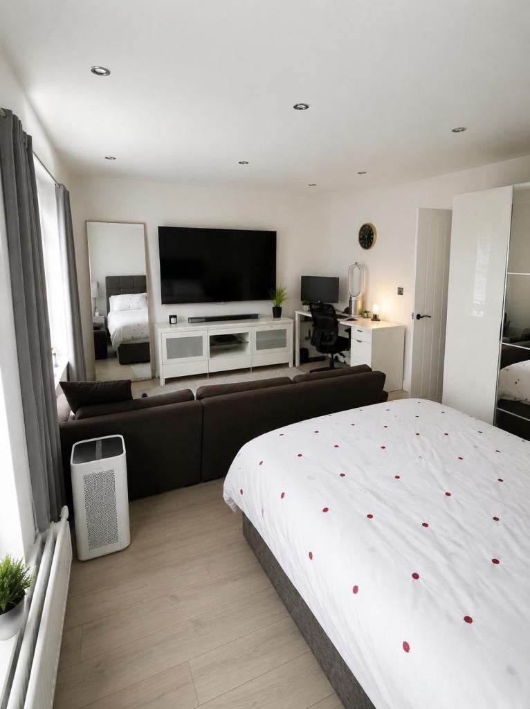 Large Modern Studio Apartment – Ground Floor with Private Garden