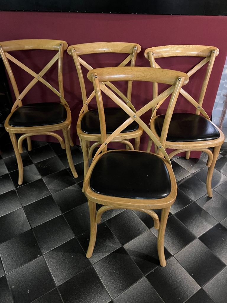 Set of 4 Beech Bentwood Style chairs 
