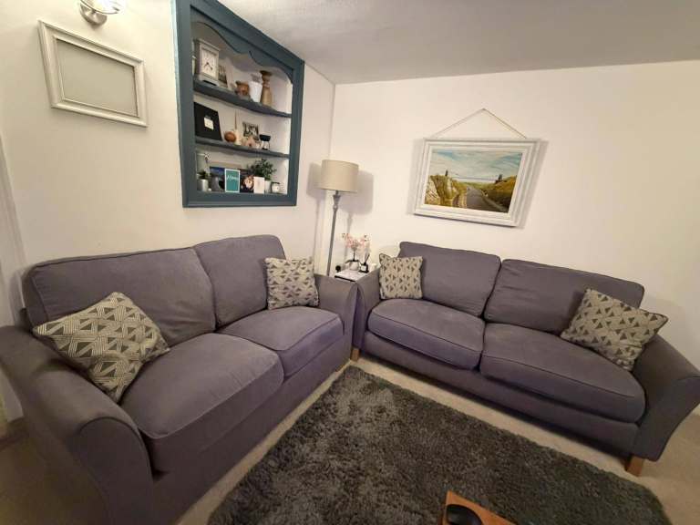 image for Oak Furniture Land Grey Sofa and Sofabed