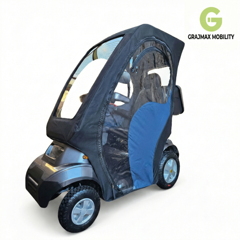2024 TGA BREEZE S4 MOBILITY SCOOTER WITH HARD CANOPY. SOLID TYRES