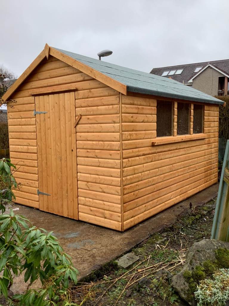 Heavy duty 12x8 Workshop 20mm Log