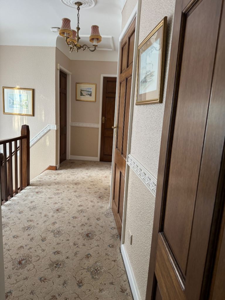 Hall stairs and landing carpet.
