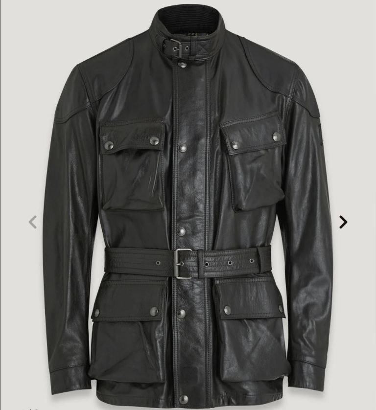 BELSTAFF LEATHER TRIALMASTER MOTORCYCLE JACKET 