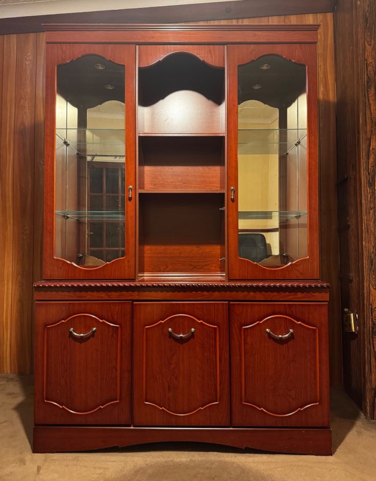 Glazed Hardwood Display Cabinet (FREE)