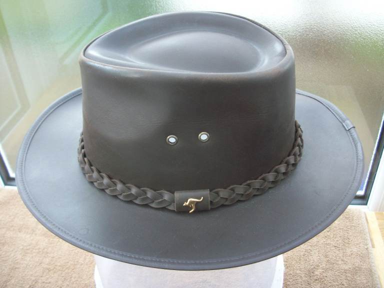 Brand New Men's Leather Cowboy Hat