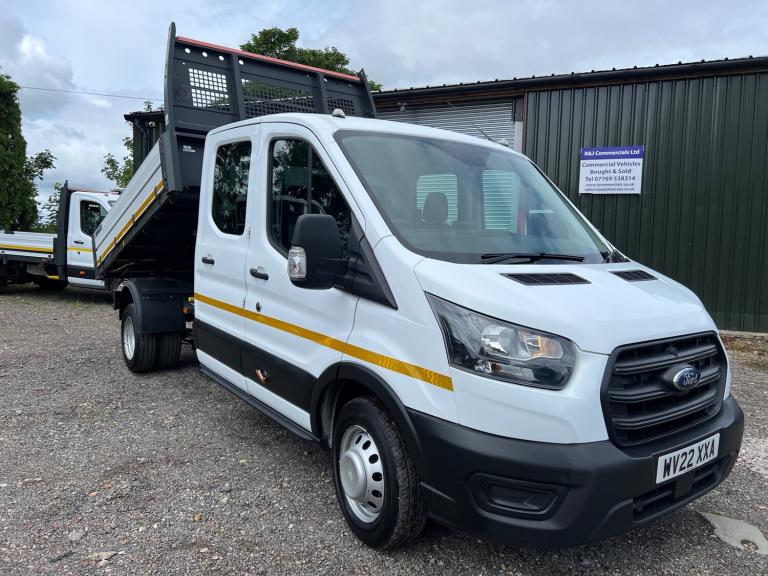 2022 Ford Transit 170BHP CREW D/CAB DROPSIDE TIPPER AIR CON 7TN GTW Dropside Tipper Diesel Manual