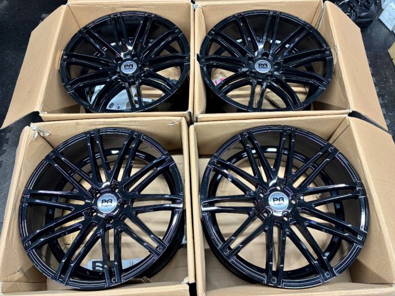 Riviera RV120 Concave Alloys New Black 10x20” 5x120 Wheels VW Transporter T5 T6 Range Rover