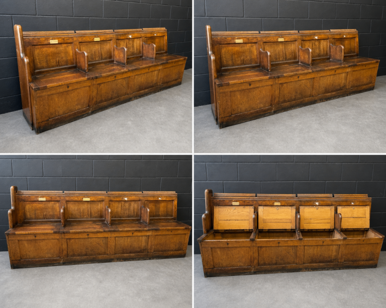 🔥 Stunning Vintage Church Pew / Bench Seating 🔥