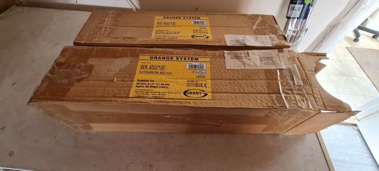 Grant Orange System Boiler Flues Extension packs (2 Boxes) – Brand New