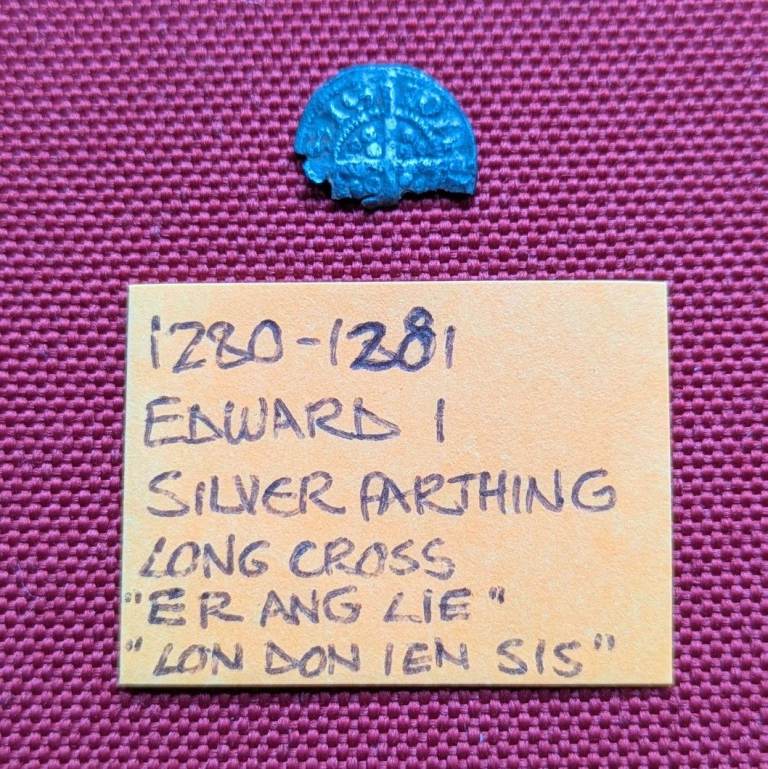♥NEW♥ Hammered silver 1280-1281 Edward I FARTHING long cross English coin