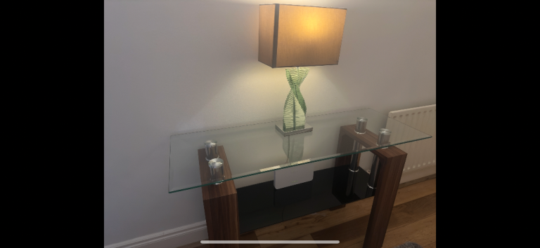 Stylish Modern Table Lamp with Green Twisted Base