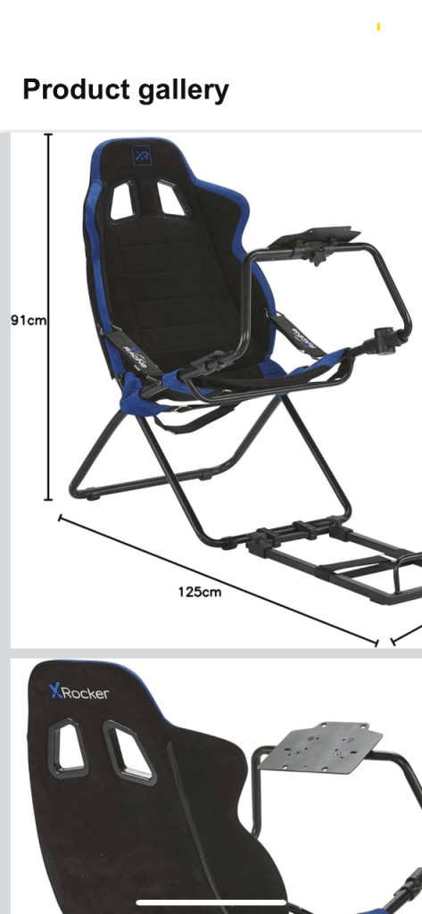 Full Driving set up, XRocker XR & logitech steering wheel
