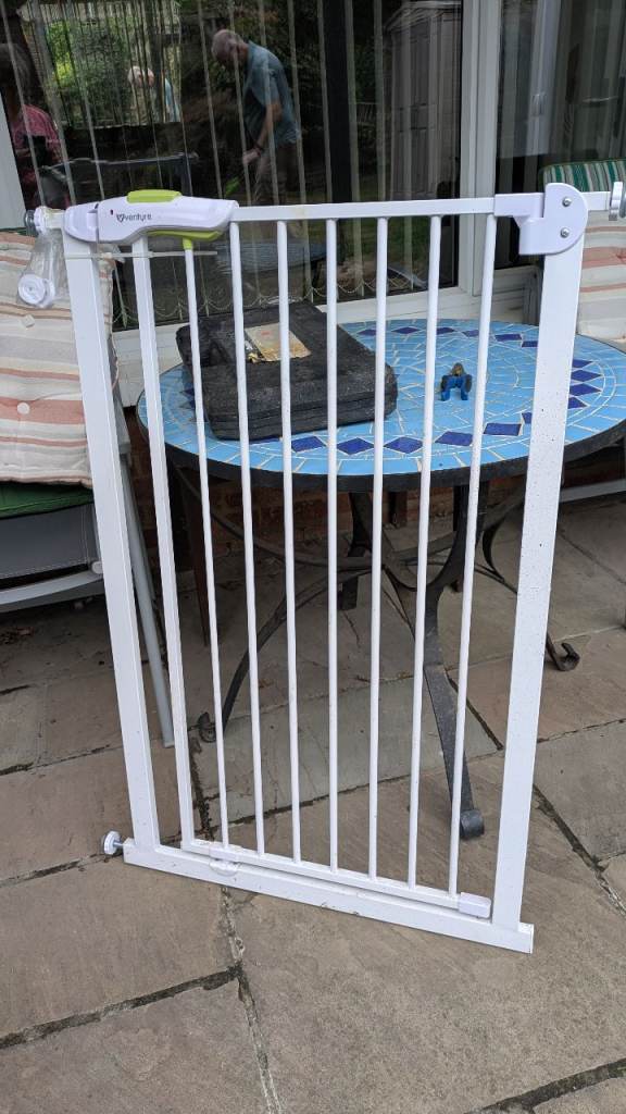White Metal Baby Safety Gate – Good Condition