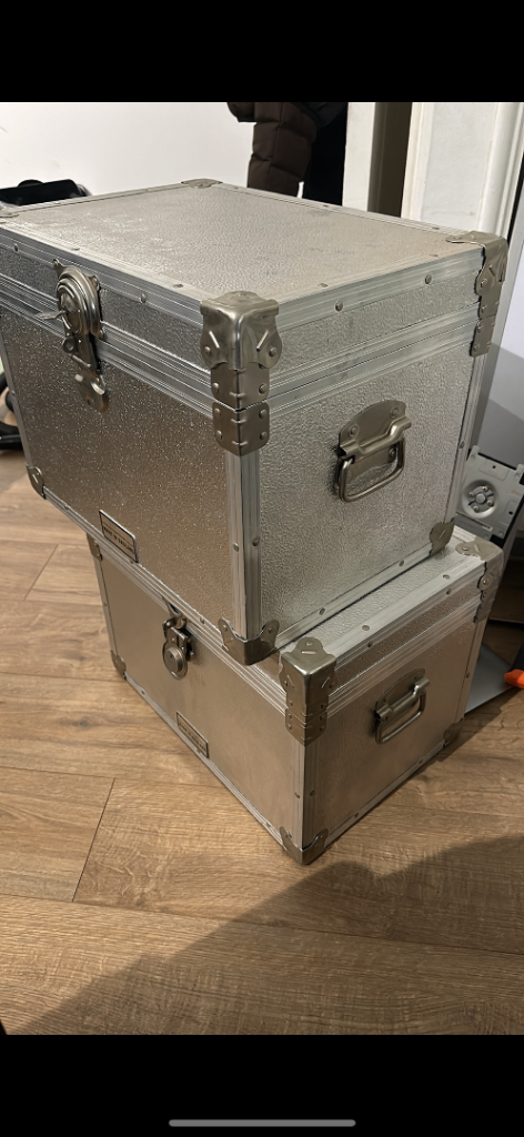 Two Silver Storage Trunks / Cases – Good Condition