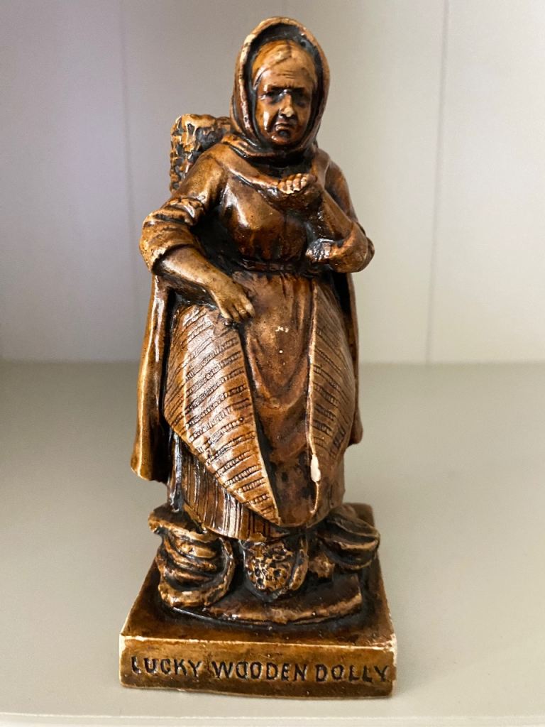 Vintage Lucky Wooden Dolly Figurine