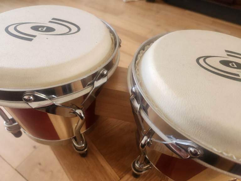 Bongo Drums – Wood Finish Pair