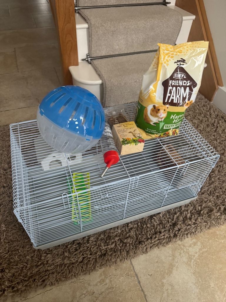 New hamster cage and accessories 