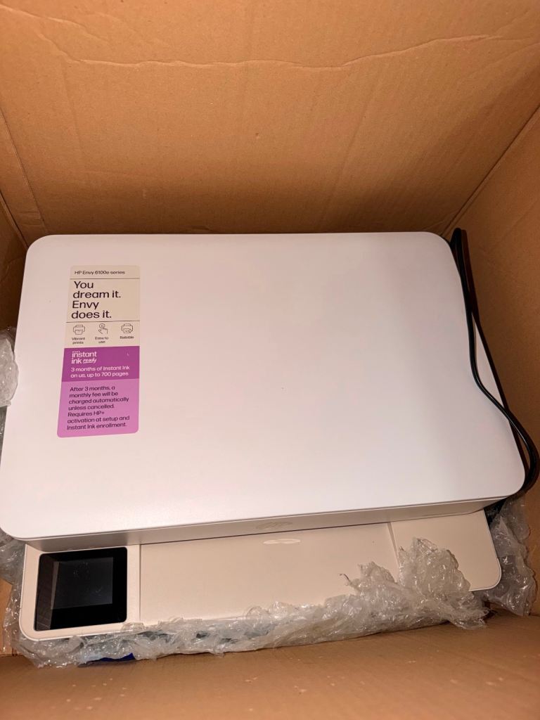 HP Envy 6000e Series Printer – White, As Good As New
