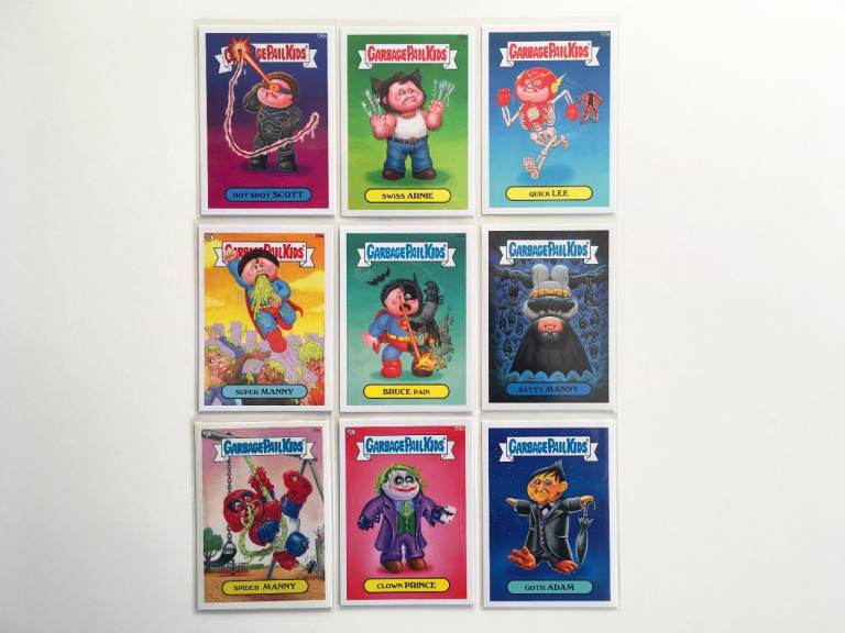 Garbage Pail Kids - Superheros - Marvel DC Batman Wolverine Spiderman trading cards stickers