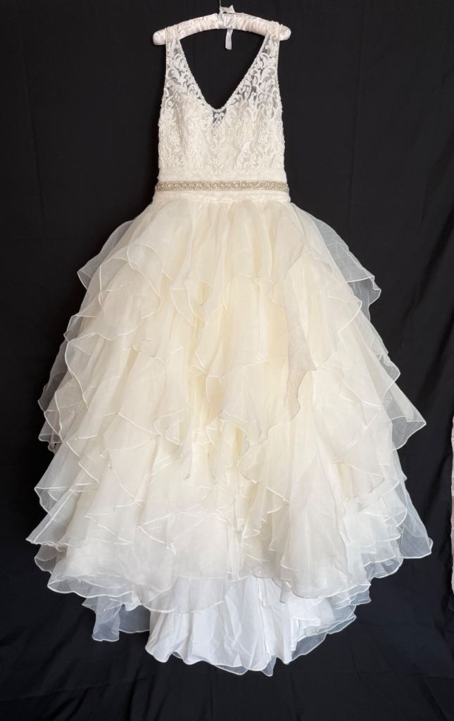 Designer Rosa Clará Wedding Dress + Veil – UK 18