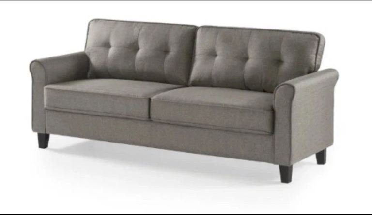 Wayfair 3 seater grey sofa 