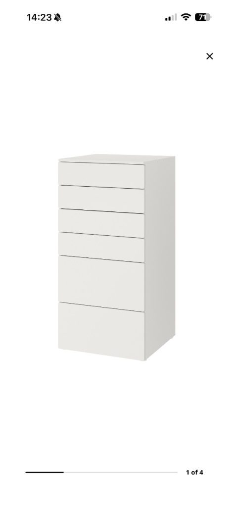 IKEA SMÅSTAD Grey Bench with Toy Storage + 6 Drawer Unit – Excellent Condition