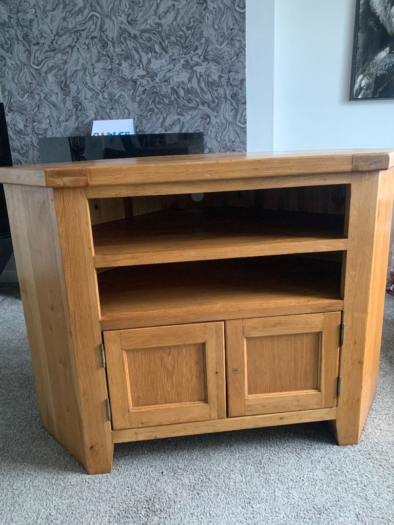 Solid oak corner unit