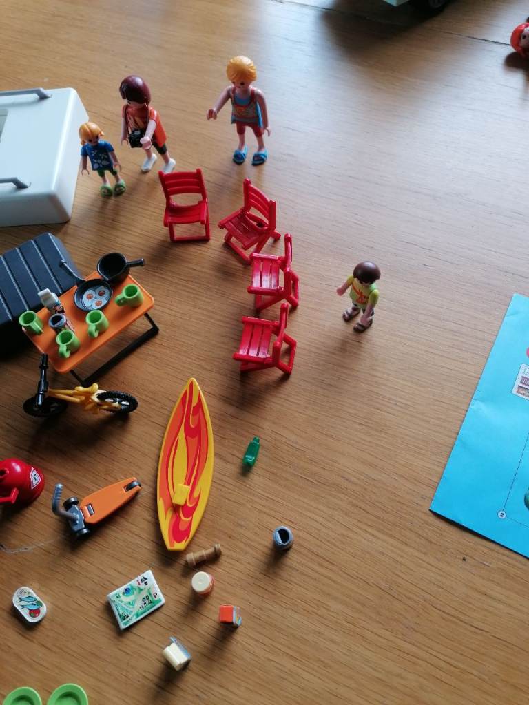 Playmobil camper van with loads of accessories 