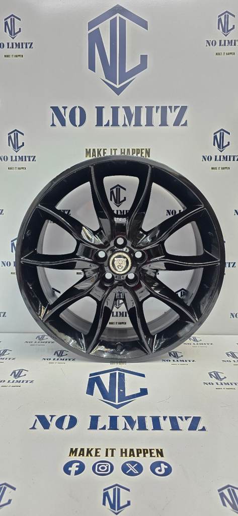 GENUINE JAGUAR 20" 8.5J DRACO SINGLE WHEEL 5x108 GLOSS BLACK PREMIUM DIVISION HL4576-3