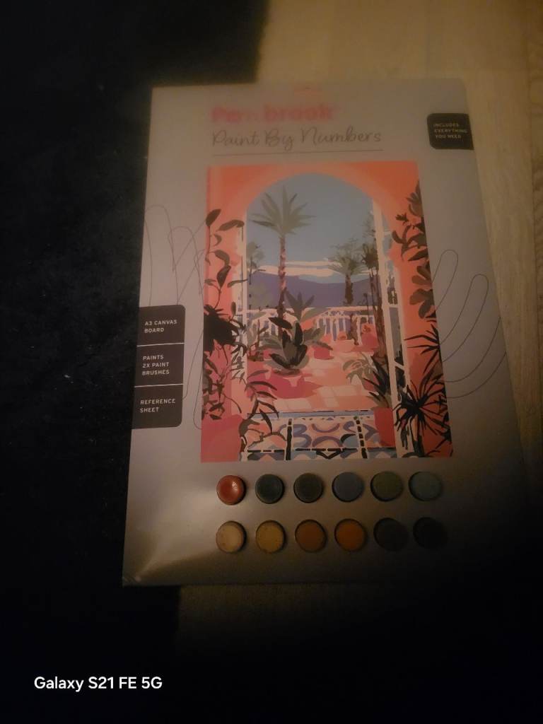 Paint by number canvas