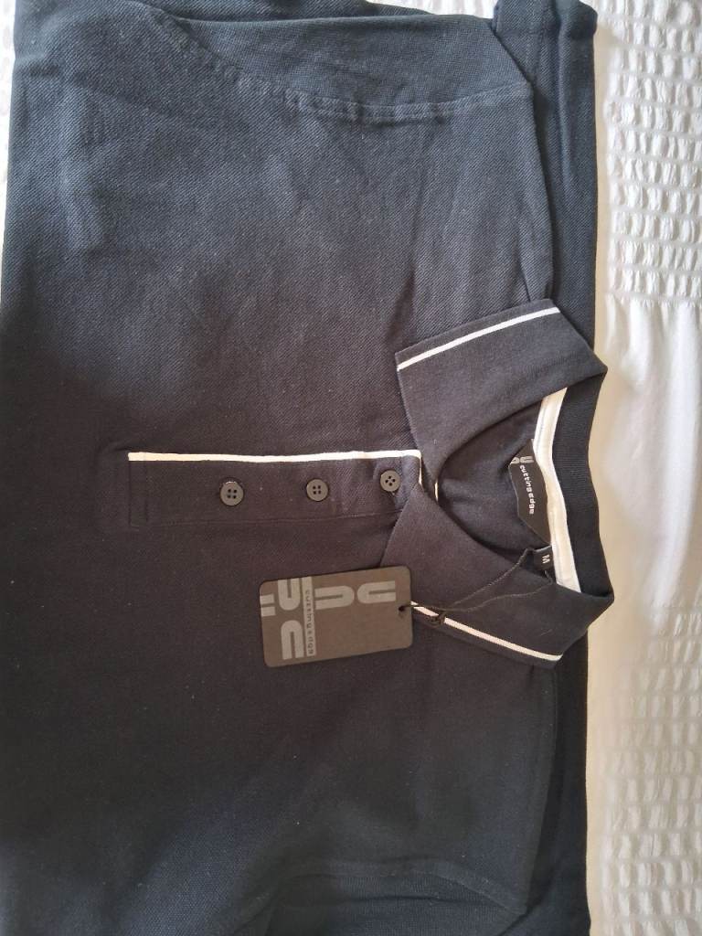 Mens black polo shirt