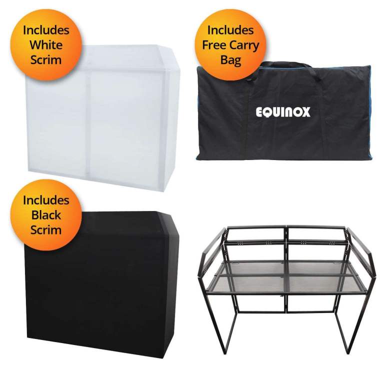 Equinox Aluminium Lightweight DJ Booth System MK2