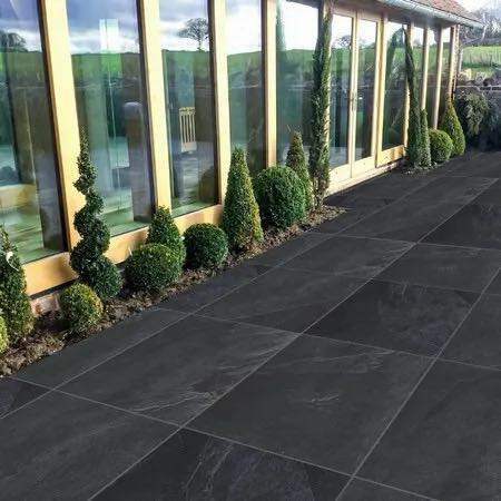 Black Slate Porcelain Tile Clearance (600 x 600 - 1.6m²)