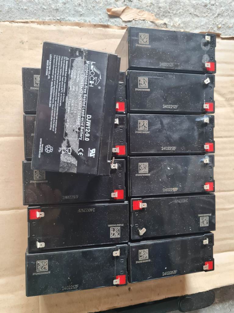  Lead-acid Batteries x 12 spare or repair