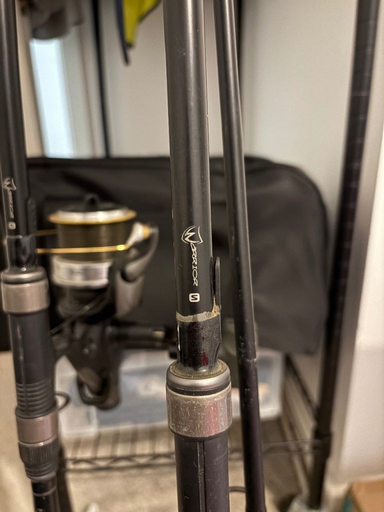 2x fox warrior s rods with a reel