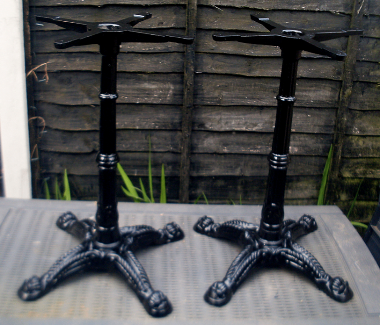 TWELVE ORNATE CAST IRON PUB TABLE BASES (FULLY RESTORED): MICROPUBS, HOME BARS, MAN OR WOMAN CAVES