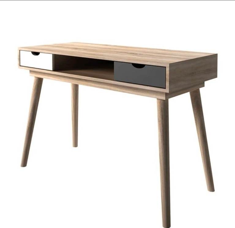LPD Furniture Scandi Oak Desk White Brand Nee In Box Bedroom Office Workdesk Pc