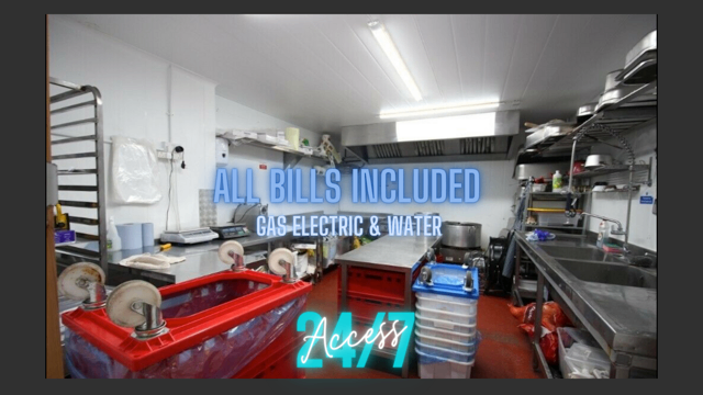 Dark Kitchen available now, 24/7 access with all bills included