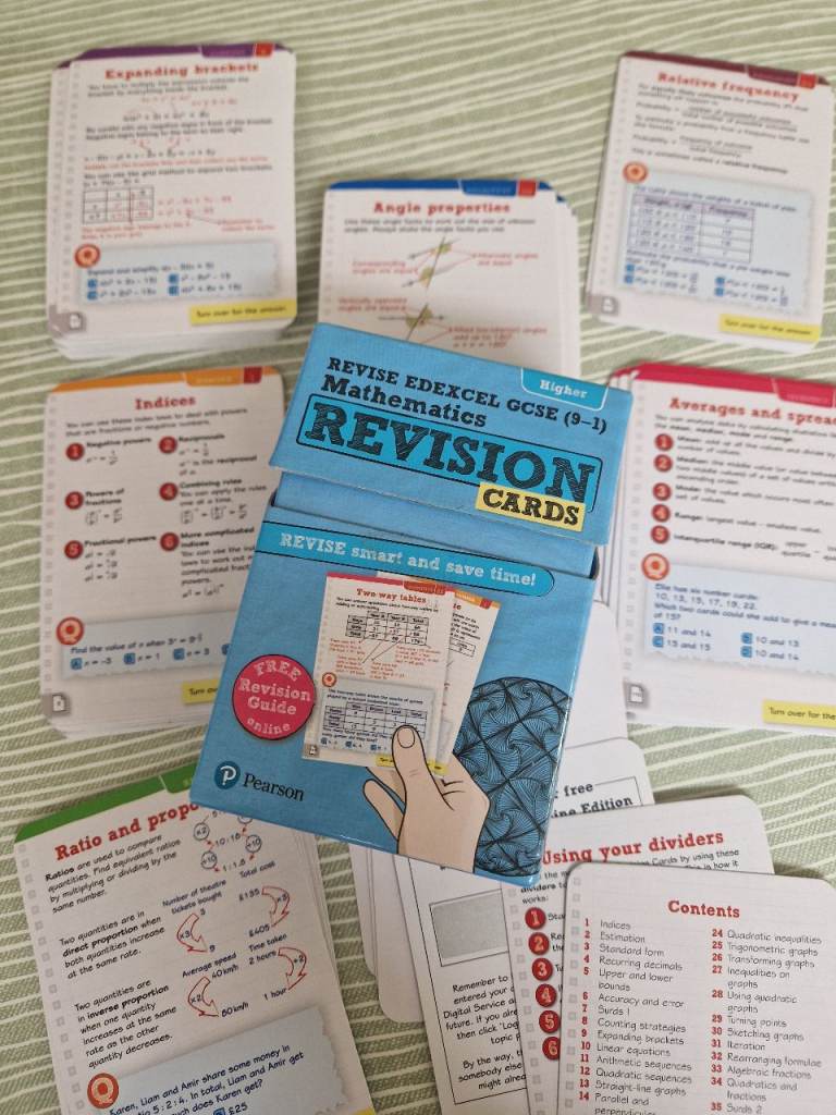 Pearson Edexcel GCSE Higher Mathematics Revision Cards