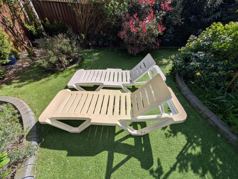 2 sun loungers (used)