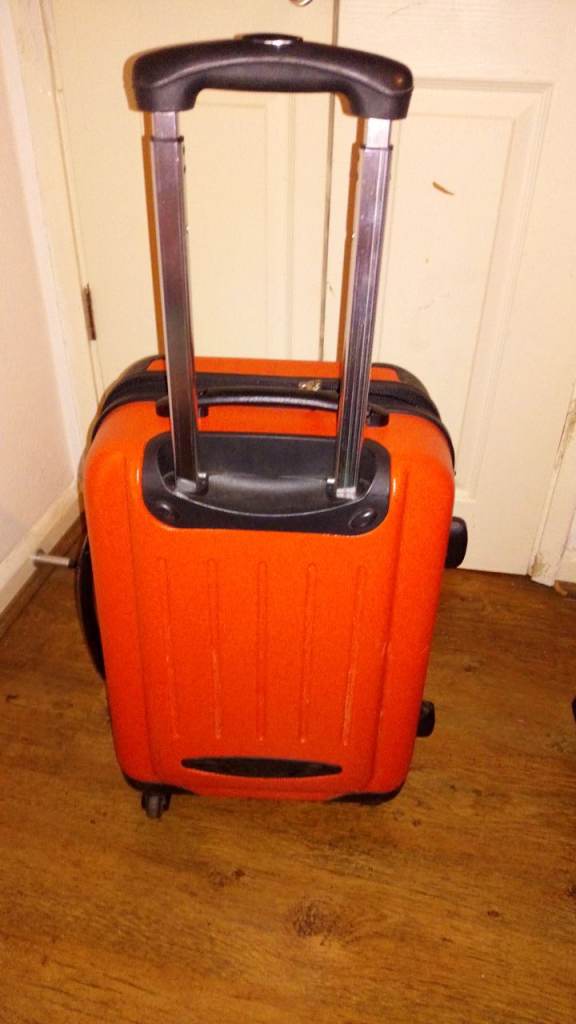 HEYS ORANGE LUGGAGE HARD SMALL CABIN SUITCASE