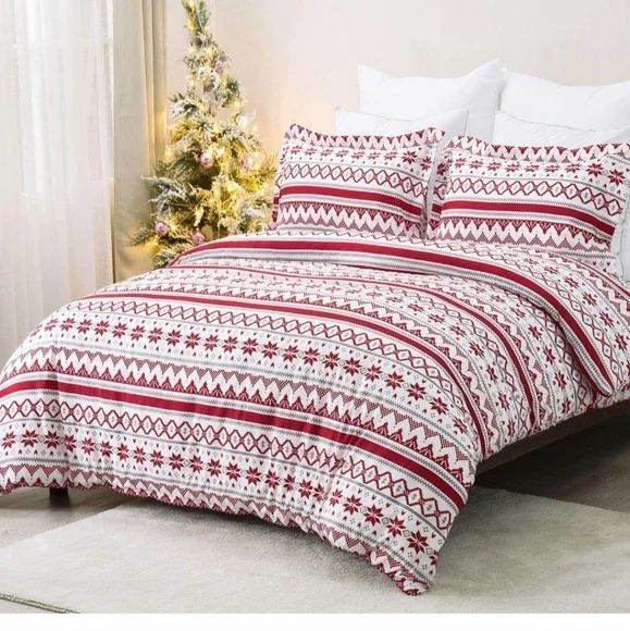 Christmas Duvet Set with 2 Pillow Cases - King 