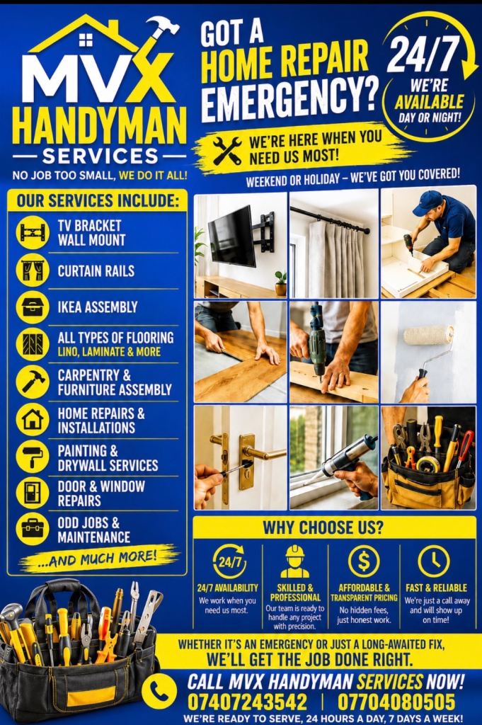 HandyMan/Carpenter/Painting/Flat Pack Assembly IKEA, Tv Wall Mount, 24/7 